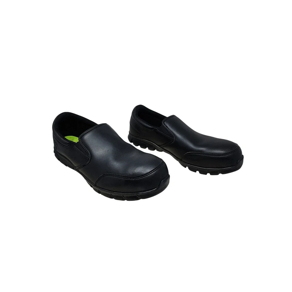 Reebok Sublite Work Shoes 14 W Mens Black Alloy Composite Toe Slip On Safety